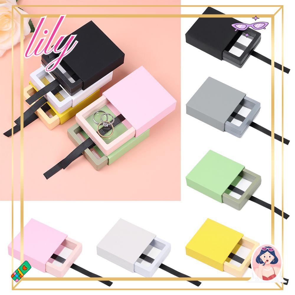 Lily Jewelry Packaging Case Hadiah Berkualitas Tinggi Cincin Anting Laci Organizer Case