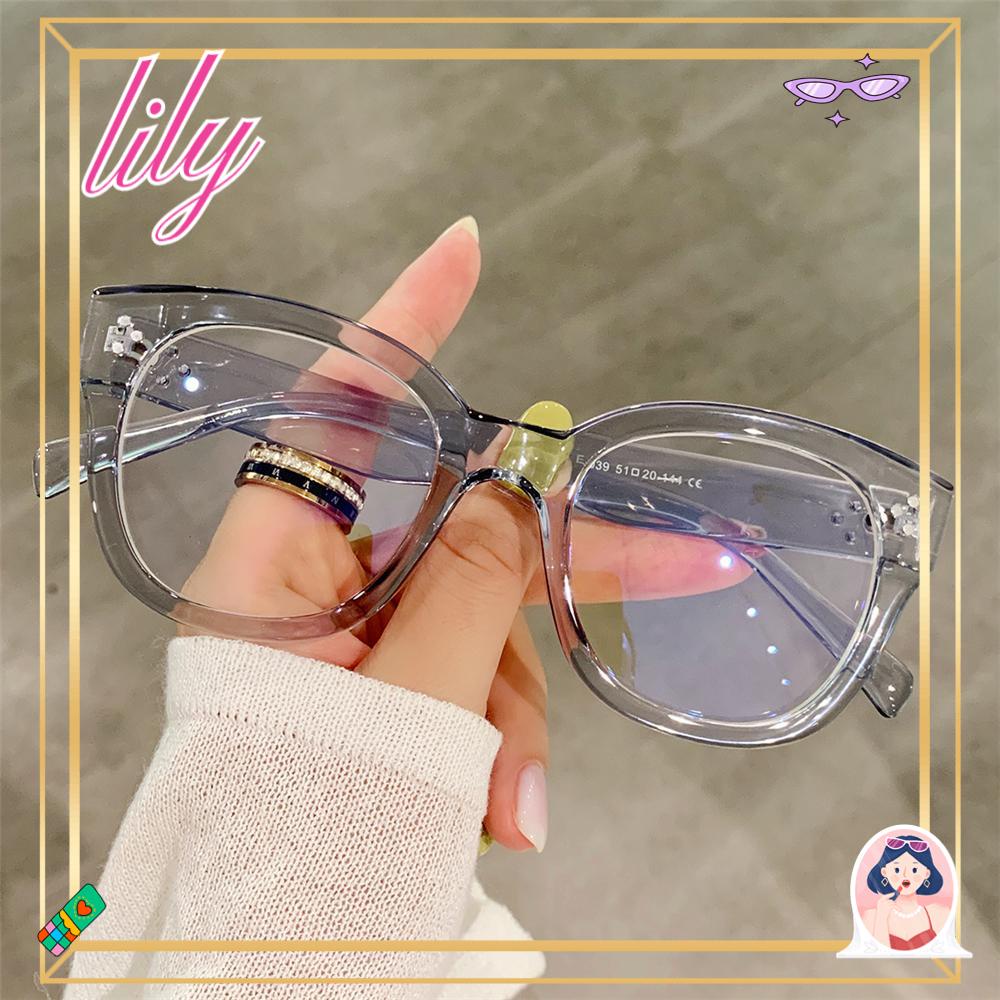 Lily Blue Light Kacamata Wanita &amp; Pria UV Silau Anti Eyestrain Eyeglasses