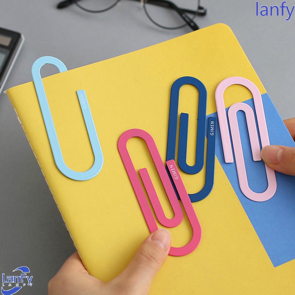 Lanfy Klip Kertas Lucu Kreatif Klip Kertas Besar Metal Clip Bookmark