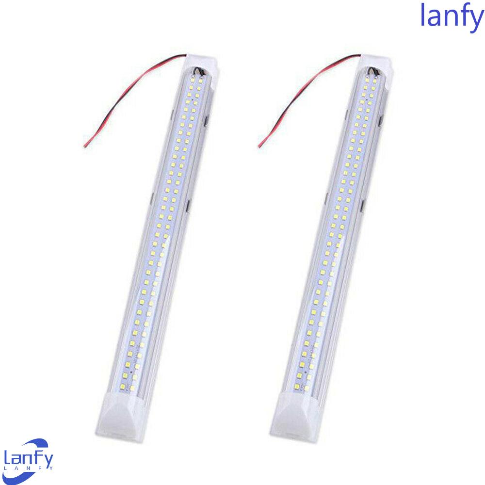 Lanfy Lampu Mobil12/24V 2Pcs Lampu Strip Mobil Van 72lampu Interior LED