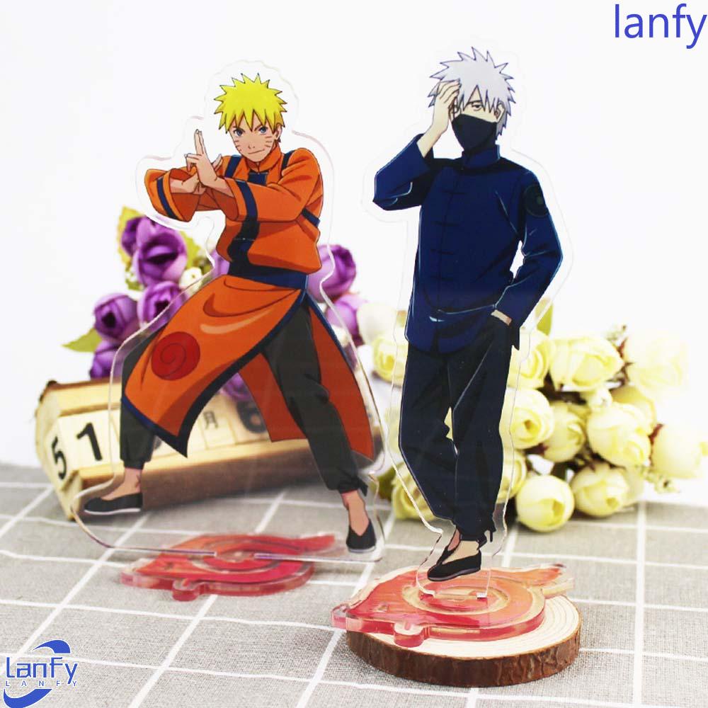 Lanfy Naruto Model Mainan Itachi Gaara Uzumaki Action Figure Sakura Kakashi Anime Jepang Desktop Standing Kartu