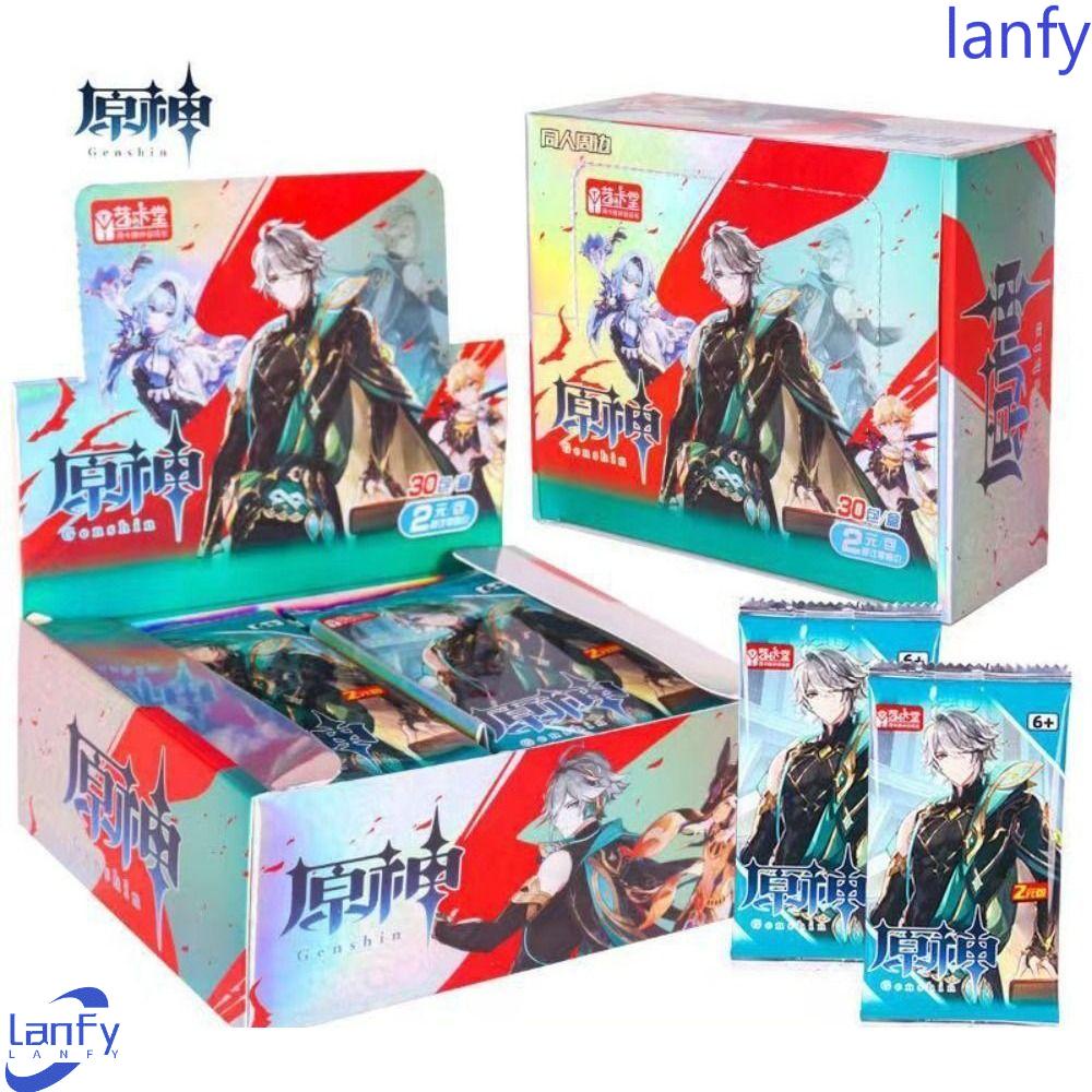 Lanfy Genshin Impact Card Hadiah Untuk Keluarga Dan Anak Lucu Kartu Kolektor Ulang Tahun Kekinian Koleksi Pack Booster Box Game Collection Cards