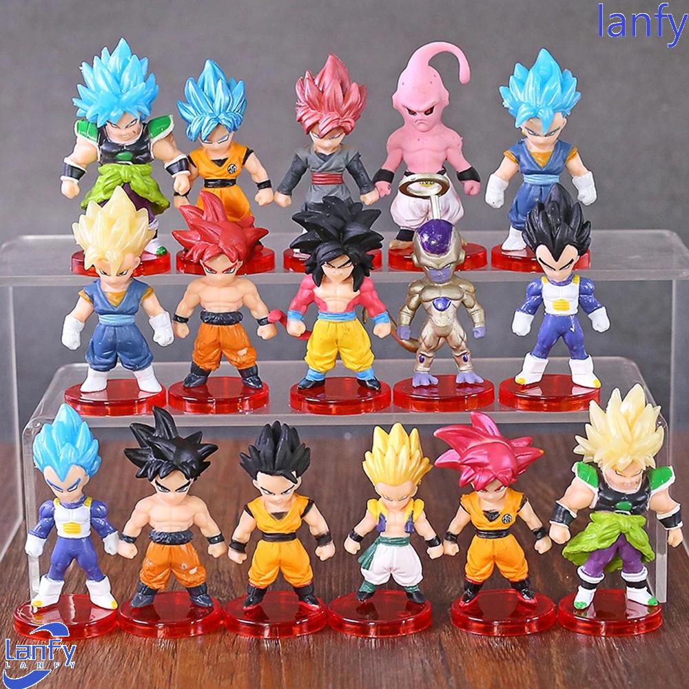 Lanfy Dragon Ball 16pcs/lot Koleksi Model Zamasu Ultra Instinct Vegeta Vegetto Dewa Saiyan Super