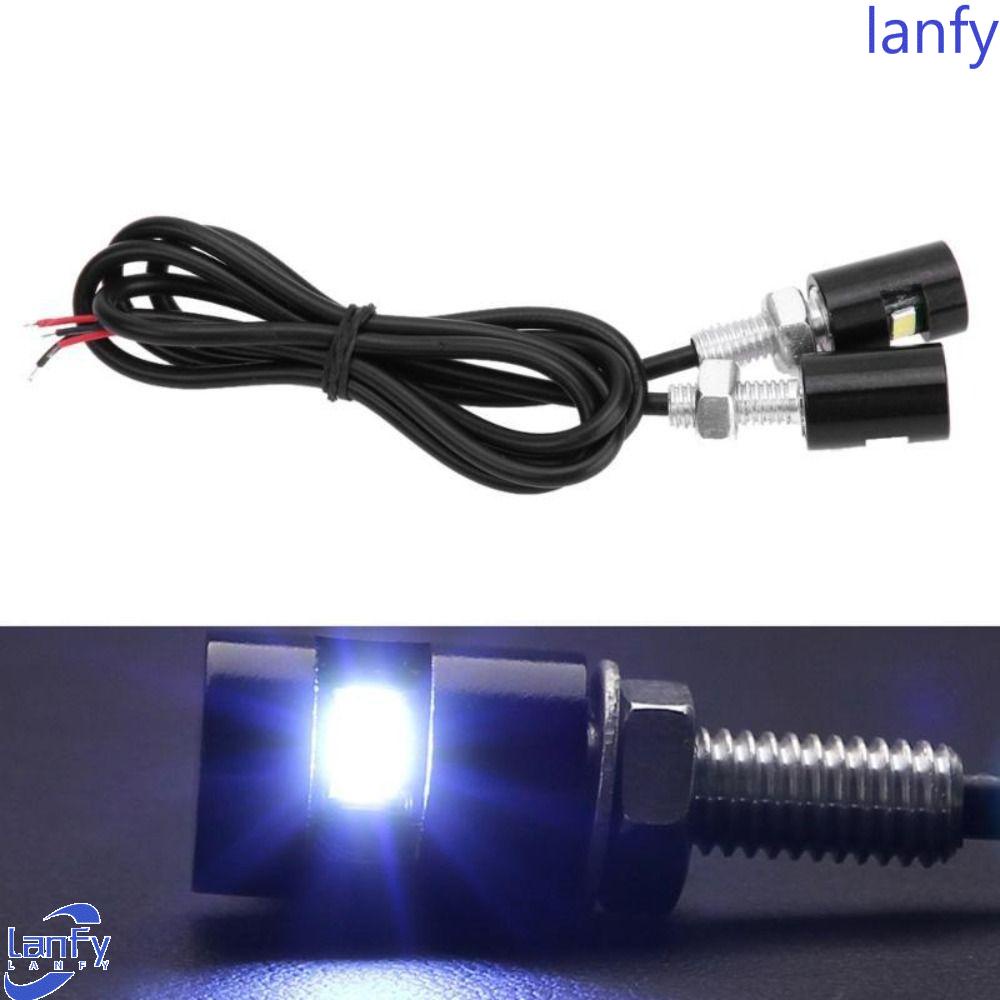 Lanfy Lampu Plat Nomor 12V LED 5630lampu LED Mobil SMD Putih Aksesoris Pencahayaan Otomatis Bohlam Baut Sekrup Depan Lampu Baut