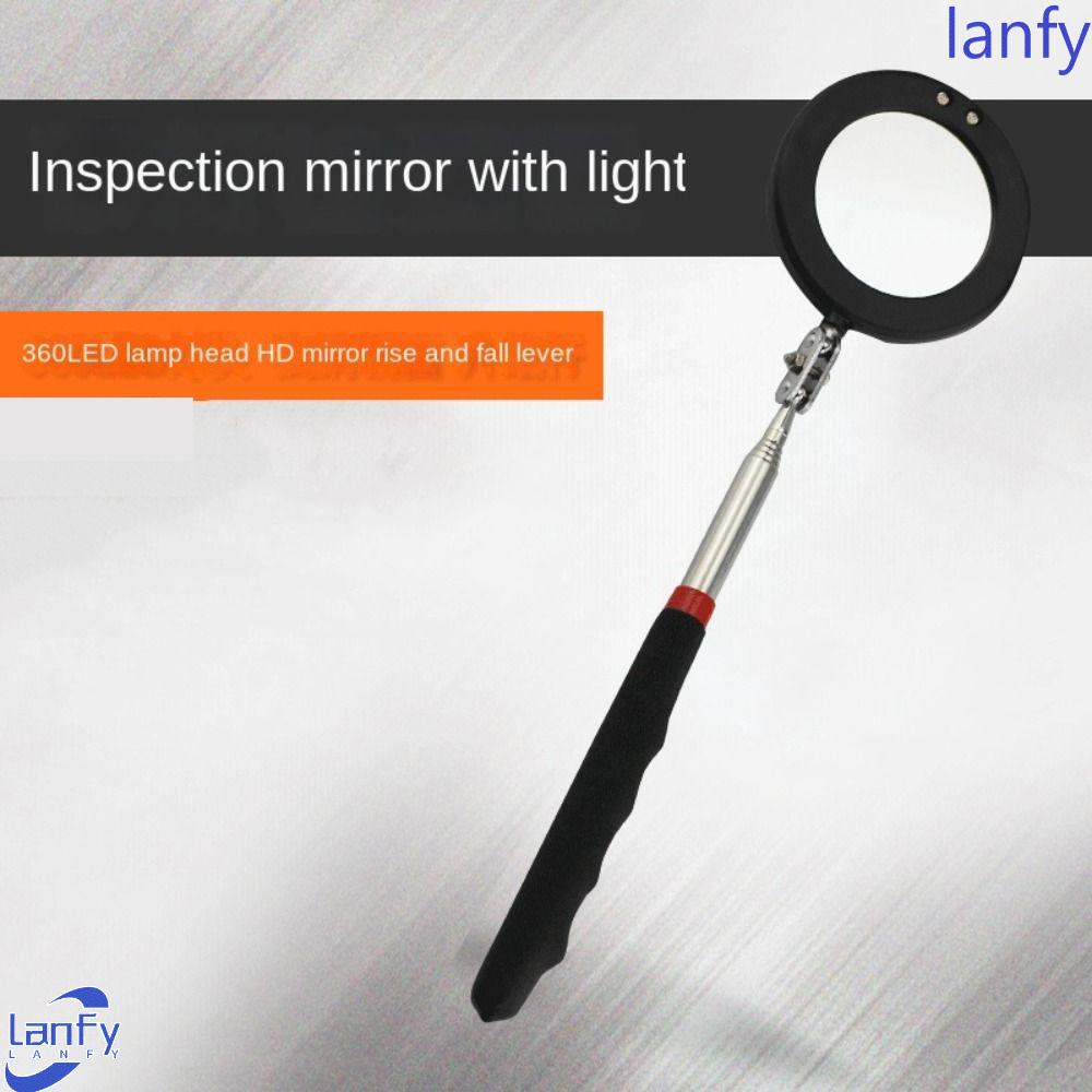 Lanfy Inspection Mirror Reflector Adjustable Auto Repair Tool Alat Inspeksi Mobil Putaran Rotatable Mirror Detection Tool Deteksi Len