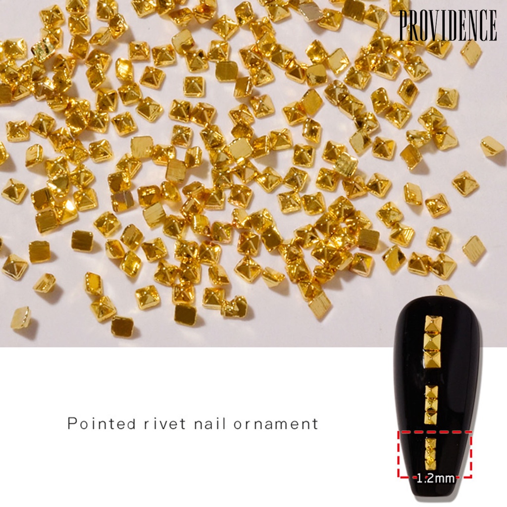 Providence 200Pcs/Set Nail Rivet Glitter 3D Efek Tidak Luntur Rivet Metal Seni Dekorasi Jalan Punk Pesona Untuk Manicure