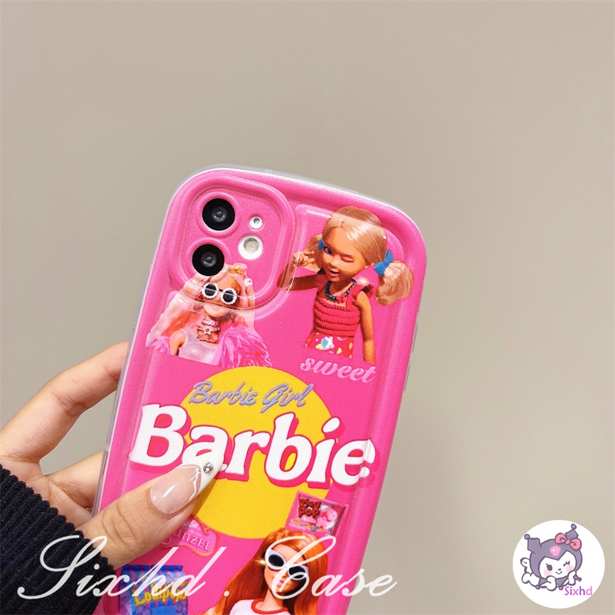 IPHONE Gadis Barbie Lucu Kompatibel Untuk Iphone14 13 12 11 Pro Max SE 2020 X Xr Xs Max8 7 6 6s Plus AirBag Phone Case TPU Lembut Shockproof Cover Pelindung