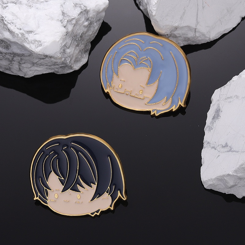 Aksesoris Anime Jepang Chainsaw Man Pin Enamel Lencana Kartun Pochita Logam Lencana Tombol Bros Cosplay Perhiasan Hadiah