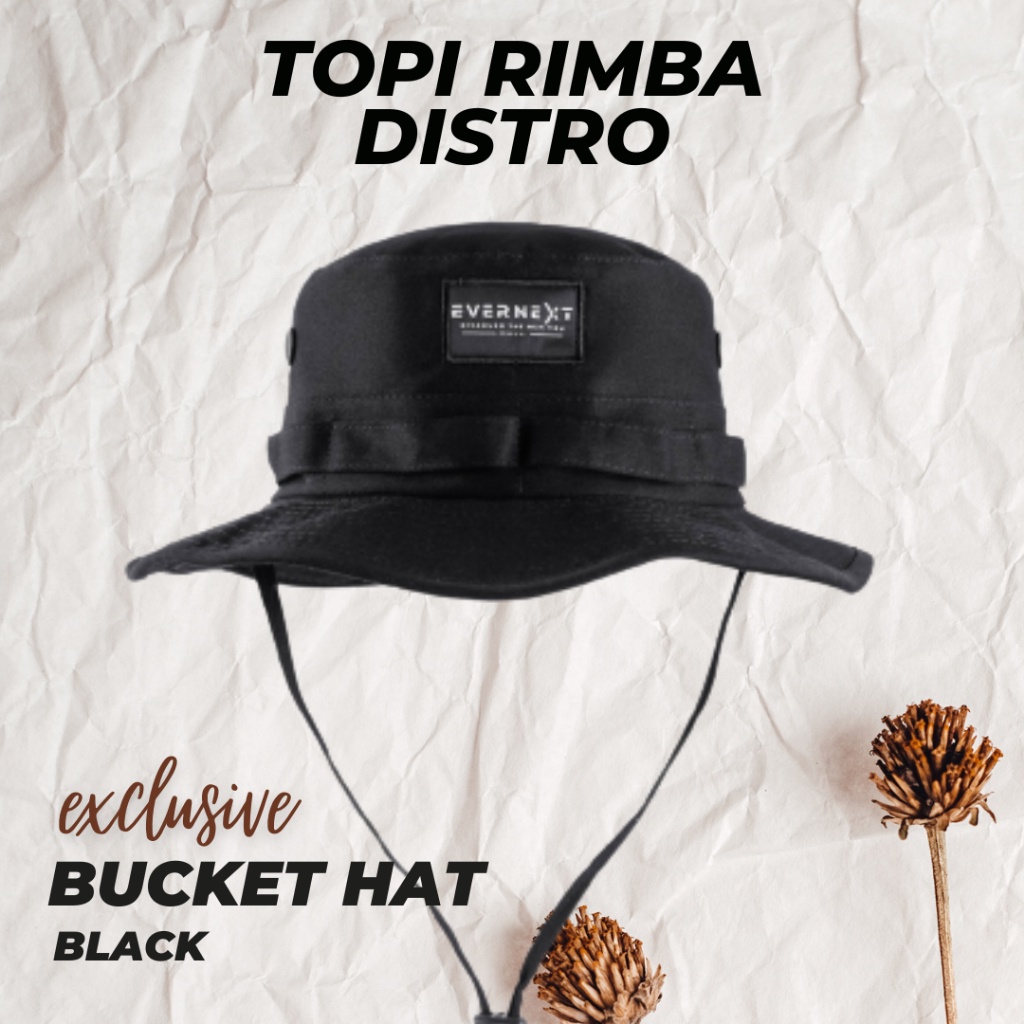 Topi Bucket Pria Wanita Distro Topi Rimba Bucket Hat Traveling Keren Kekinian Premium Branded