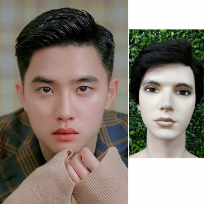 Wig Pria Pendek Wig Pendek Sehari hari Wig Laki Laki Penutup Uban 1414 - Pirang