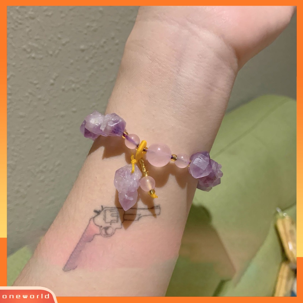 [EONE] Wanita Gelang Gradien Elegan Tembus Bentuk Berbeda Batu Energi Prom Gelang Perhiasan Perempuan