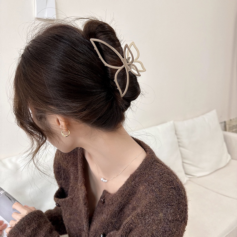 Matte Big Size Metal Alloy Butterfly Hairpin Hairclips Hiasan Kepala Untuk Wanita Perempuan