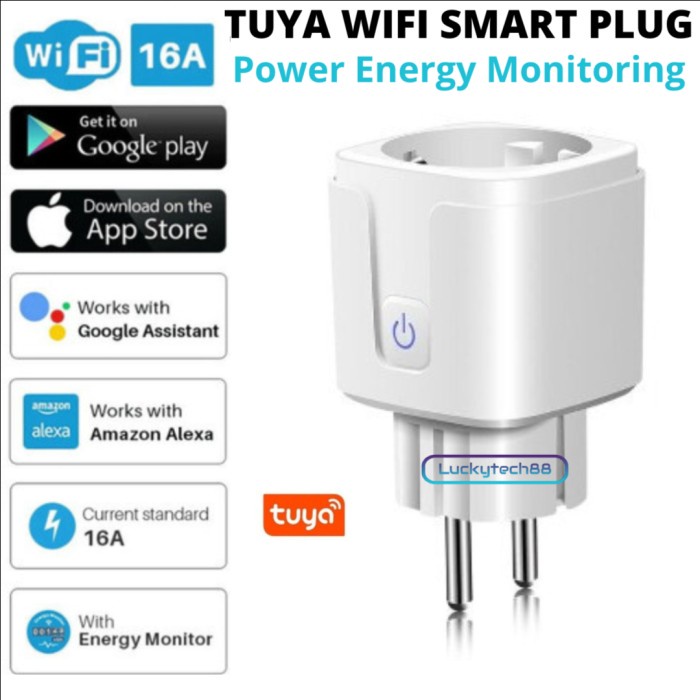 Tuya Wifi Smart Plug - Colokan Stop Kontak Wifi Pintar