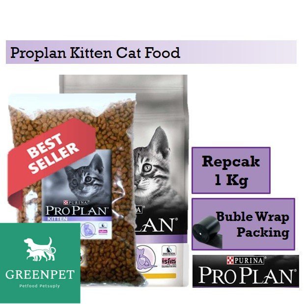 Green Petshop | Makanan Kucing PROPLAN KITTEN Kemasan 1 Kg
