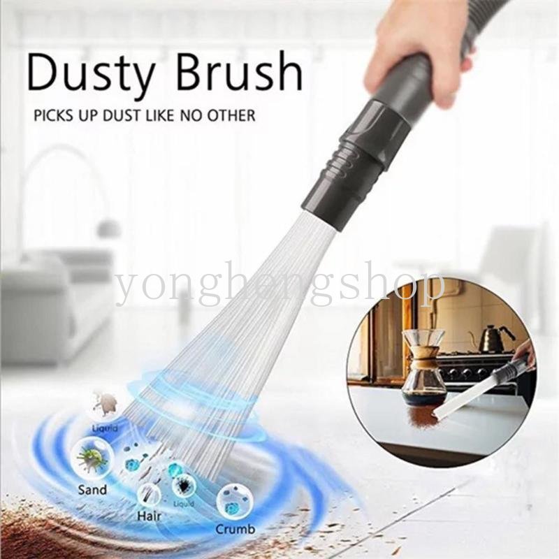Sikat Tabung Sedotan Multifungsi Pembersih Debu Keyboard Penghilang Kotoran Portable Universal Vacuum Attachment Tools Dusty Brush Alat Pembersih Rumah
