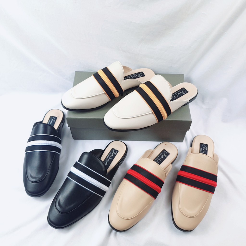 CxK Sepatu Wanita Two tone Slip on Mules