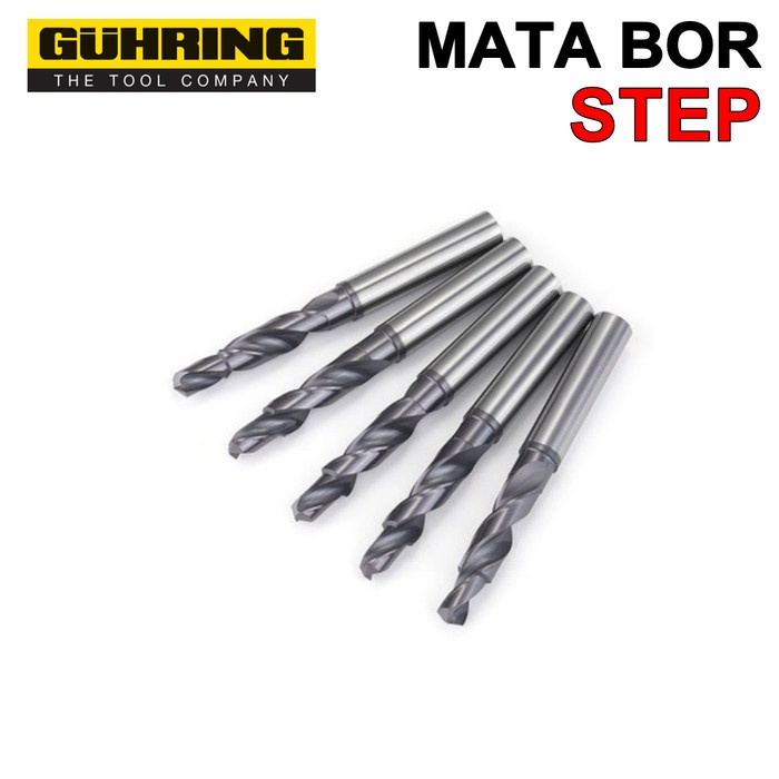 Mata Bor 24 GUHRING Step Carbide Drill 24/21mm Besi Baja 24 mm