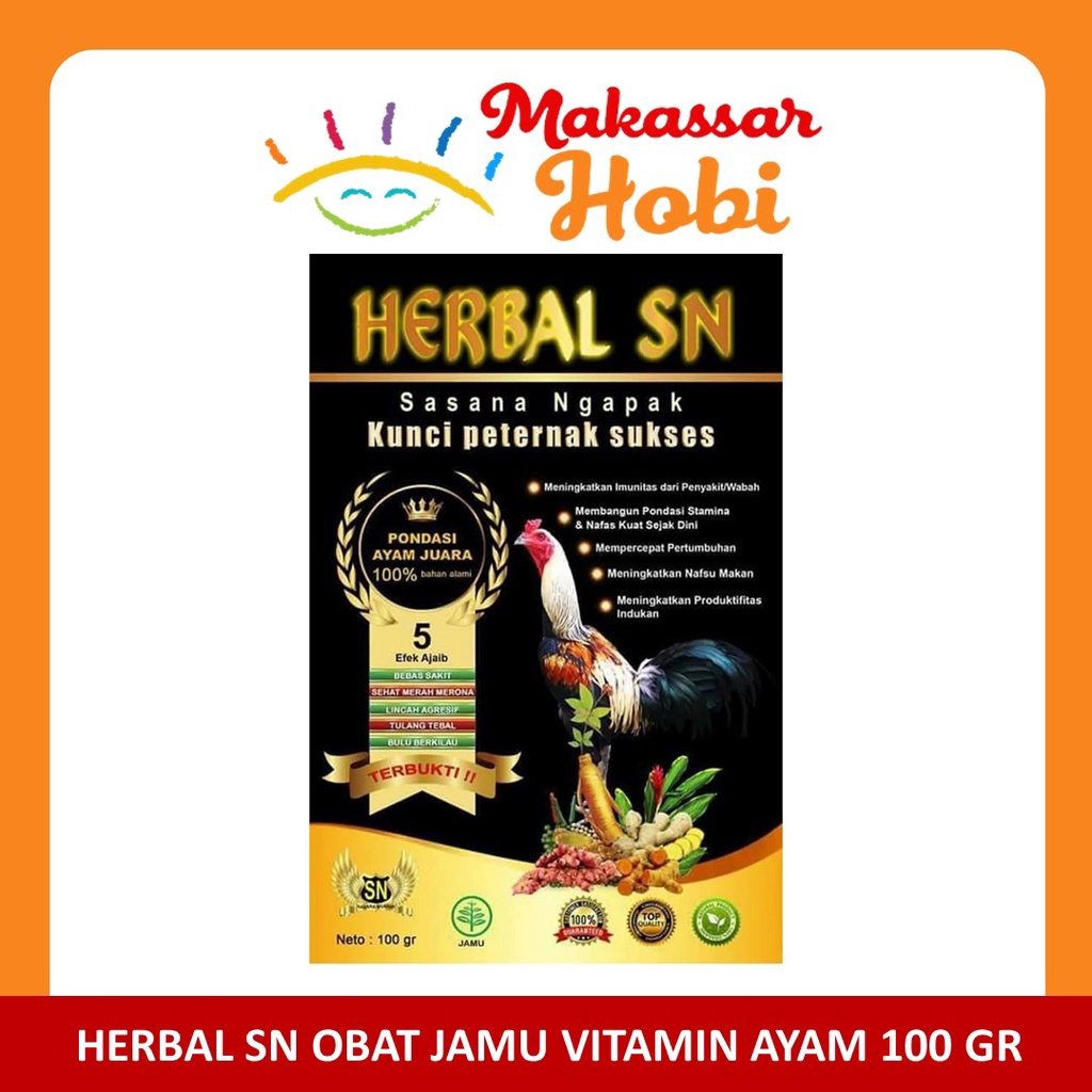 Jamu Ayam Sasana Ngapak Herbal SN 100gr Obat Jago Aduan Bebek Unggas