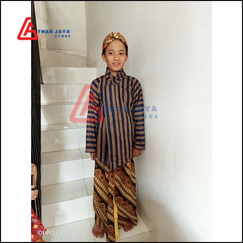 Lurik BAJU ADAT ANAK//SURJAN LURIK ANAK// BAJU ADAT JAWA / Baju Adat Nusantara / SIZE TK,SD