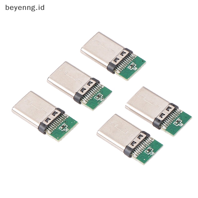 Beyen 5Pcs USB 3.1 Tipe C Male DIY Solder Plug Konektor Socket Nempel Papan PC ID
