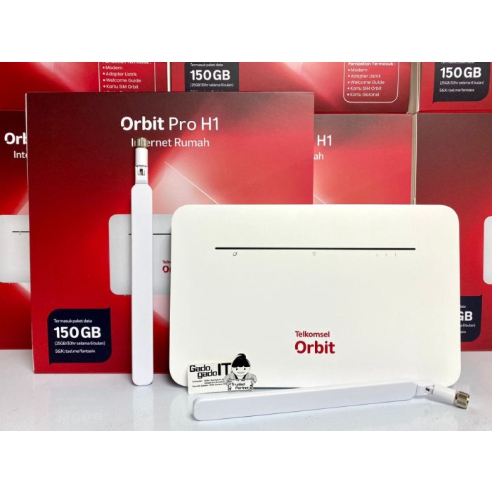 MODEM ROUTER HUAWEI B535 TELKOMSEL ORBIT PRO H1 WIFI 4G LTE 150GB - B535 ORBIT ONLY