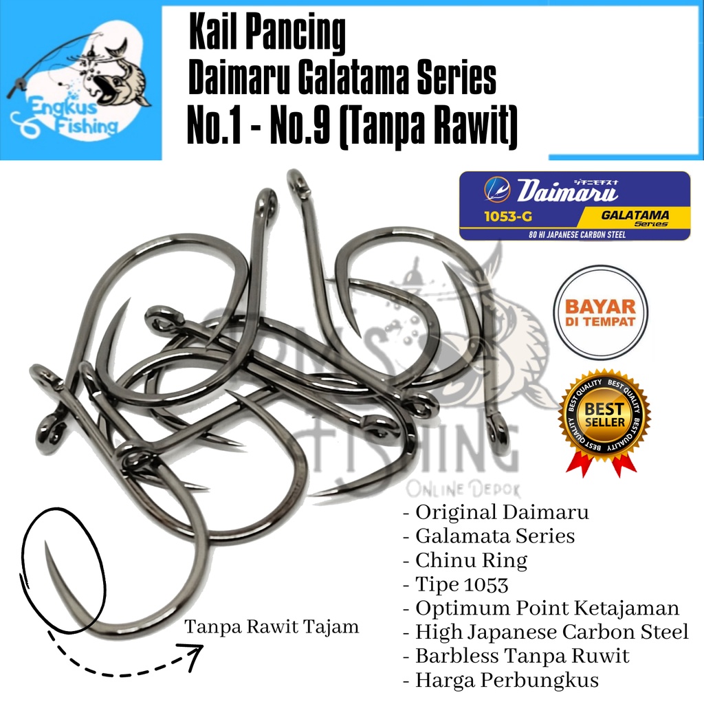 Kail Pancing Daimaru Galatama Series 1053 Chinu Ring (No.1 - No.9) Tanpa Rawit - Murah - Engkus Fishing