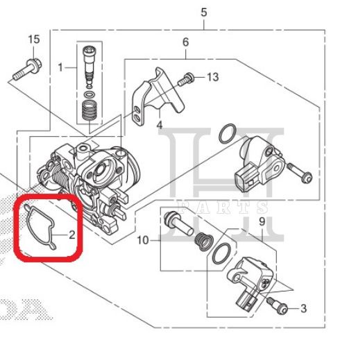 SEAL SIL ORING O-RING THROTTLE BODY KARBURATOR INJEKSI AIR BLADE VARIO 125 LED FI ESP 16075-KZR-601 ASLI ORIGINAL AHM HGP HONDA