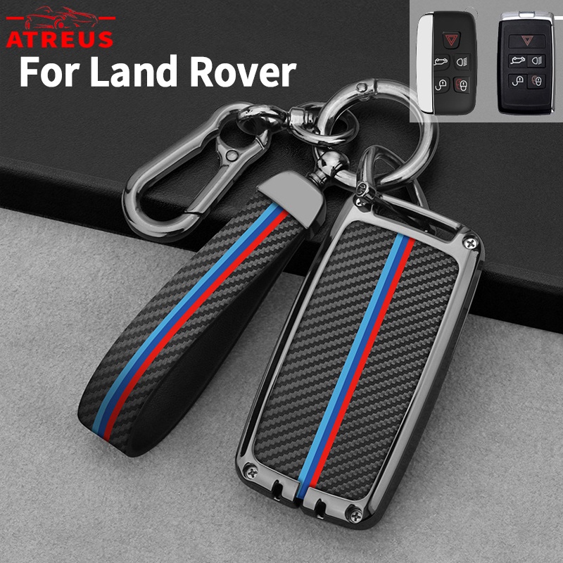 Zinc Alloy Bungkus Penuh Case Kunci Mobil Cover Kulit Serat Karbon Untuk Land Rover Freelander 2fender Range Rover Evoque Velar DISCOVERY Sport Smart Key Protecter