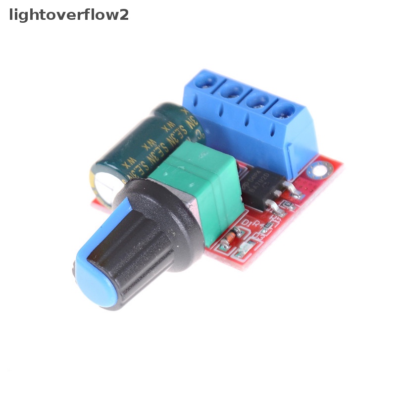 [lightoverflow2] Motor DC Mini PWM Speed Controller 5A 4.5V-35V Saklar Kontrol Kecepatan Dimmer LED [ID]
