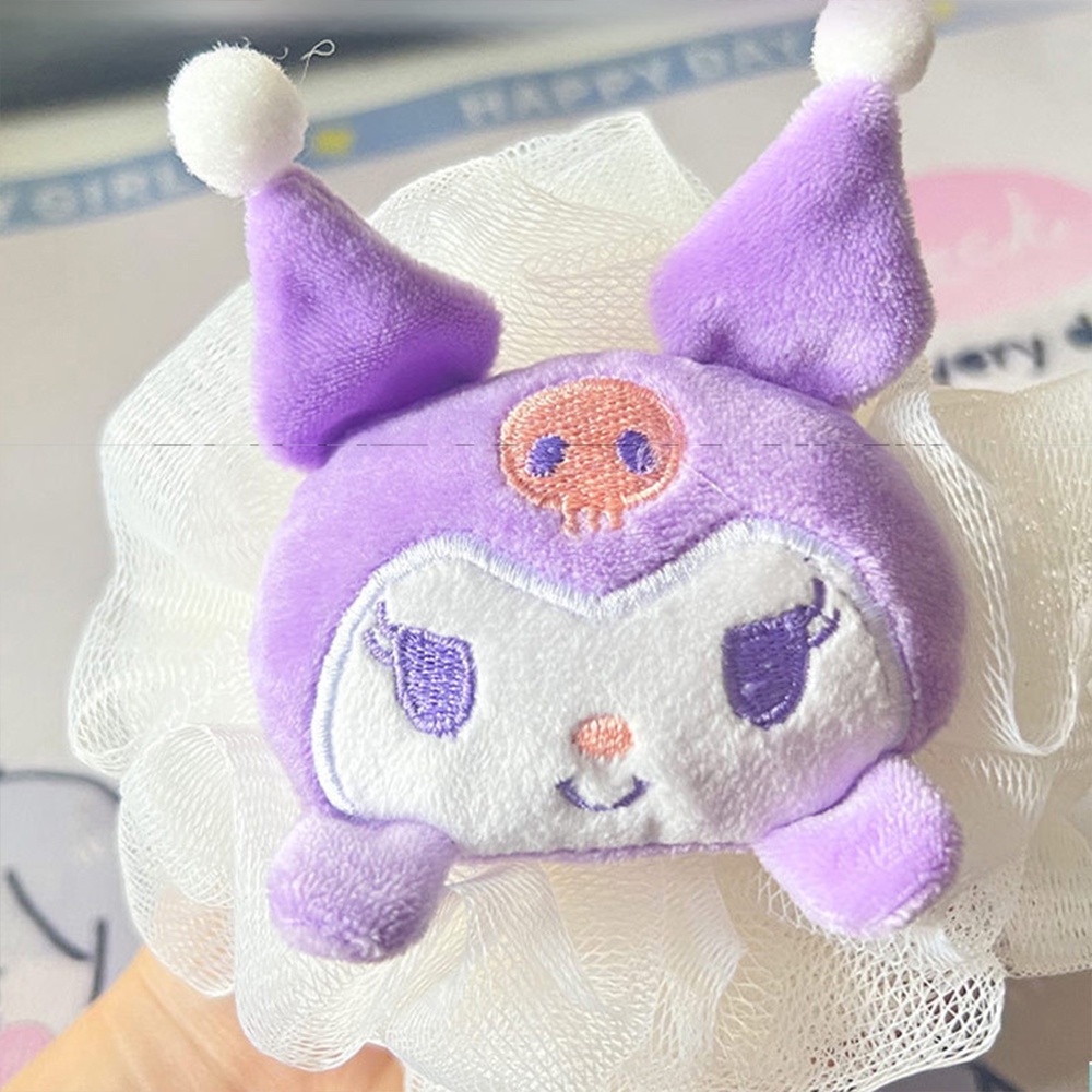 Loofah Mandi Yu Gui Dog Sanrio Lembut Dan Lucu Dengan Busa Yang Kaya Dan Scrubber Punggung Untuk Kamar Mandi