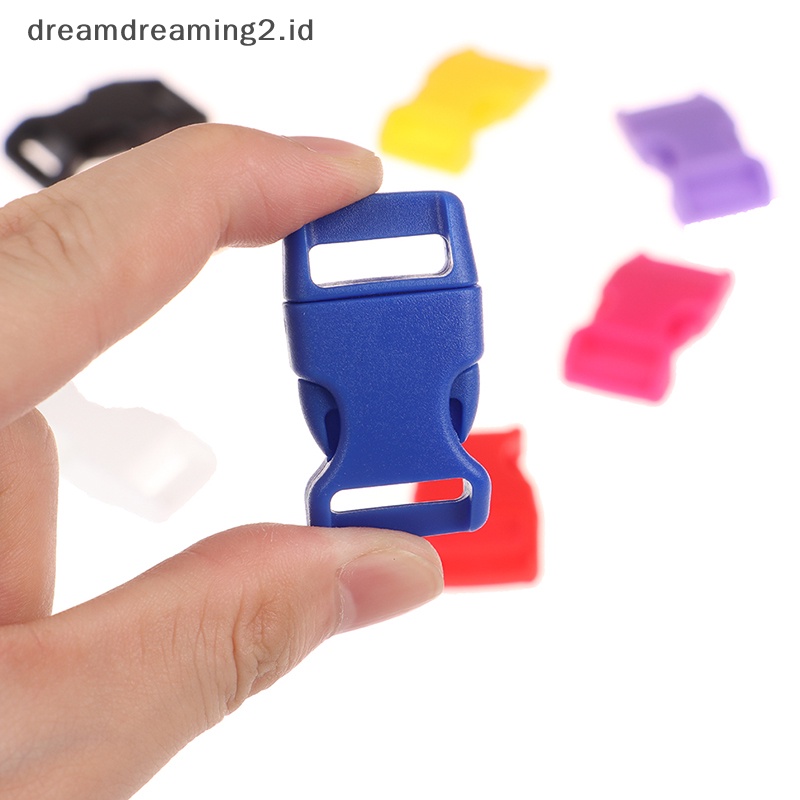 (drea) 10pcs 5per8 &quot;Curved Side Release Buckle Paracord Gelang DIY Pets Collar Camping//