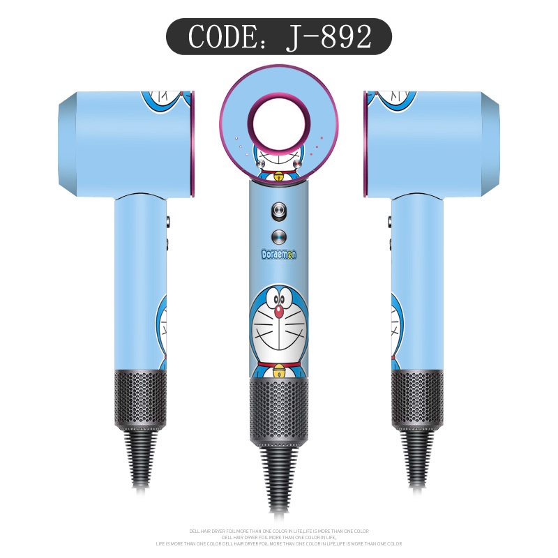 Doraemon Stiker Universal Tahan Air Tahan Minyak Untuk Dyson Hair Dryer Sticker Dyson Hair Dryer Film Shell Penutup Pelindung Crayon Shin-chan Film Pelindung