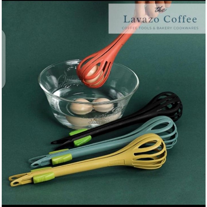 Pengocok Egg Beater Baking Whisk / Kocokan Telur Penjepit Telur 3 In 1