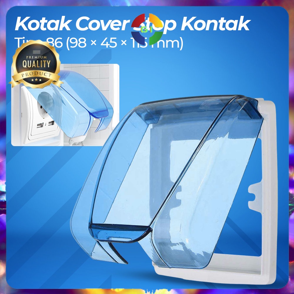 Kotak Cover Stop Kontak Dinding Type 86 Blue