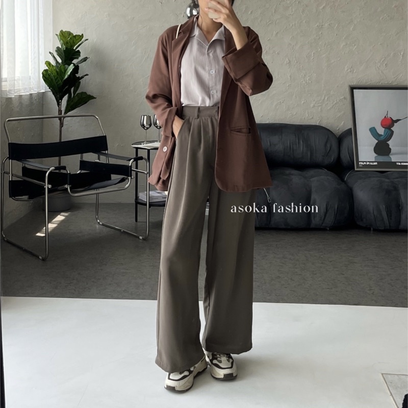 ASOKA Loose Pants 999 (PART 2) Trousers Wanita - Celana Kulot Wanita - Celana Kantor Formal/Casual