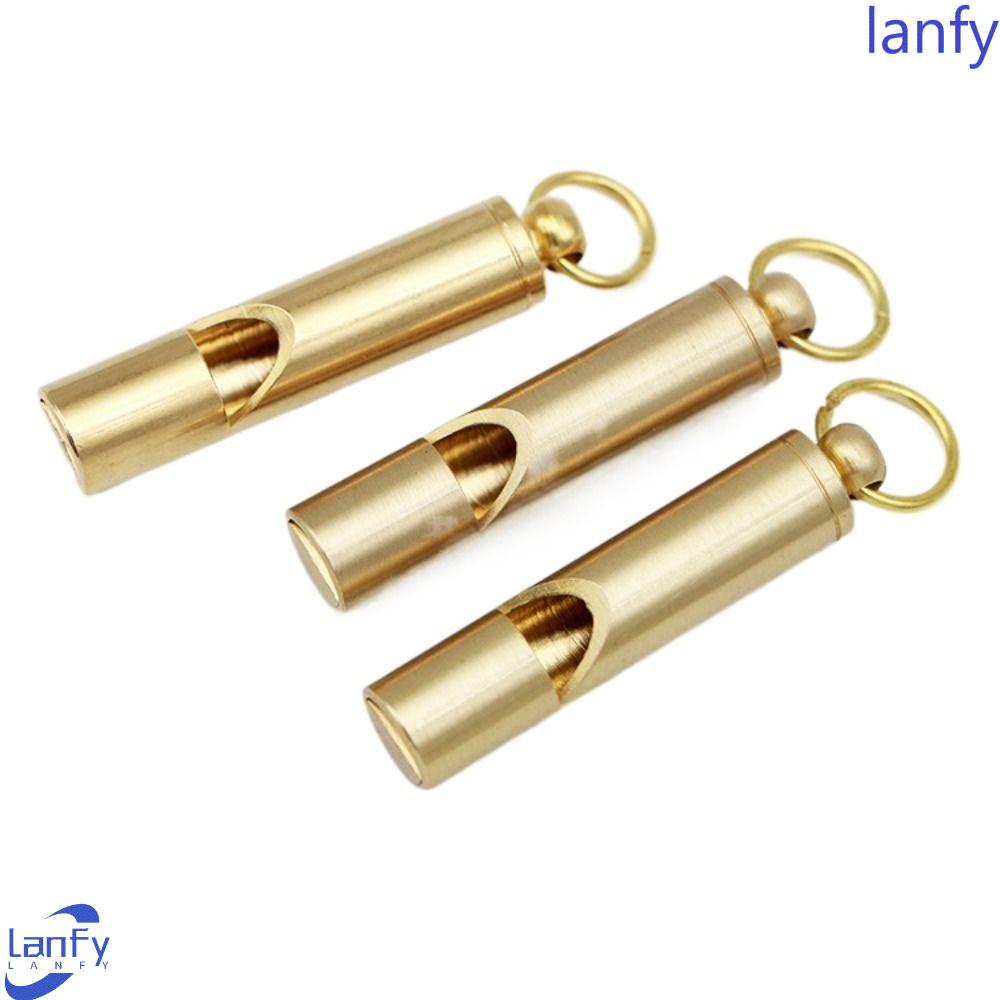 Lanfy Peluit Kuningan 1pc Perlengkapan Retro Wasit Waterproof Pendant Pocket Tools Alat EDC Kuningan Murni Referee Whisle