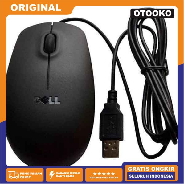 Mouse Wired Kabel USB Hitam Office Kantor Logitech B100 SALE 150CM
