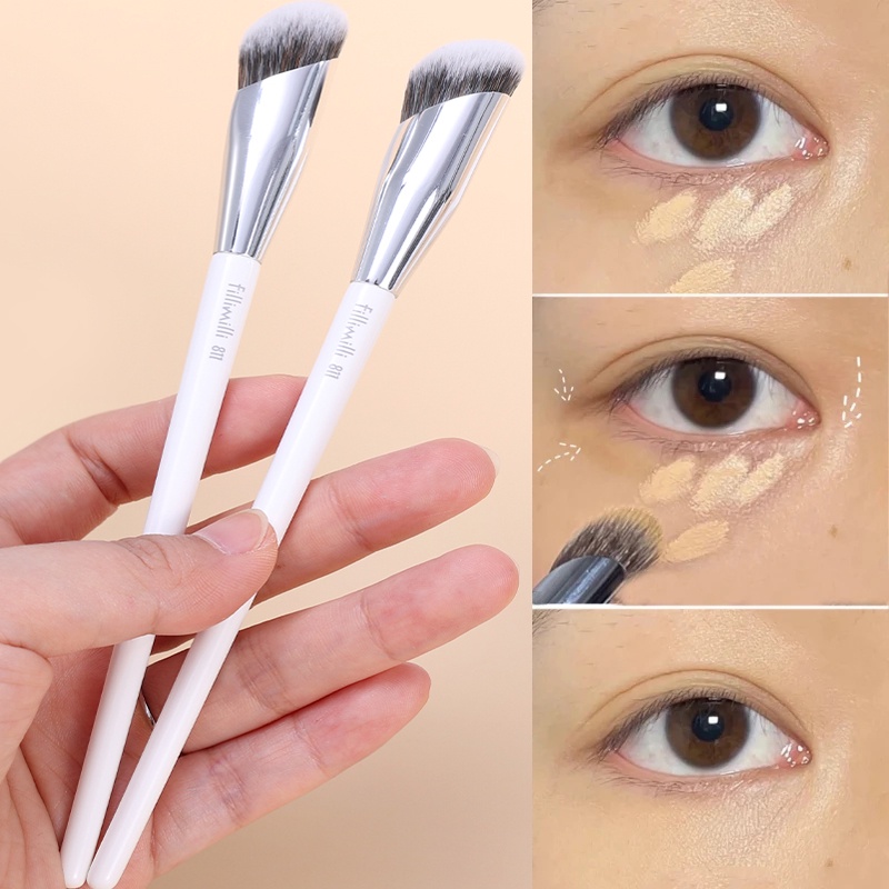 1pc Profesional Sikat Concealer Kontur Hidung Jari Perut Berlian Makeup Brush Facial Lekuk Foundation Eye Shadow Brush Lembut Detail Brush Makeup Alat Untuk Wanita