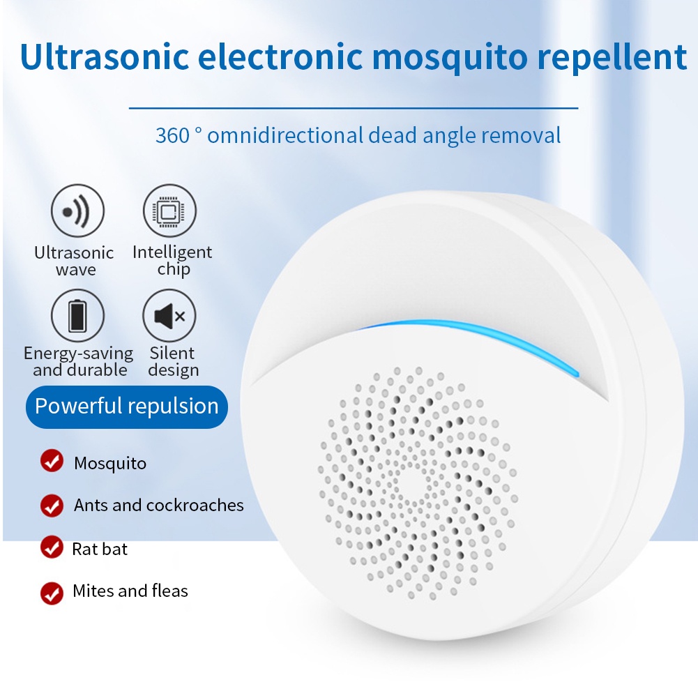 Ultrasonic Pest Repeller pest reject alat pengusir kecoa nyamuk tikus serangga semut/Lampu Pembunuh Nyamuk/Obat Nyamuk/Perangkap Nyamuk/Alat Pengusir Nyamuk/Lamp Perangkap Pengusir