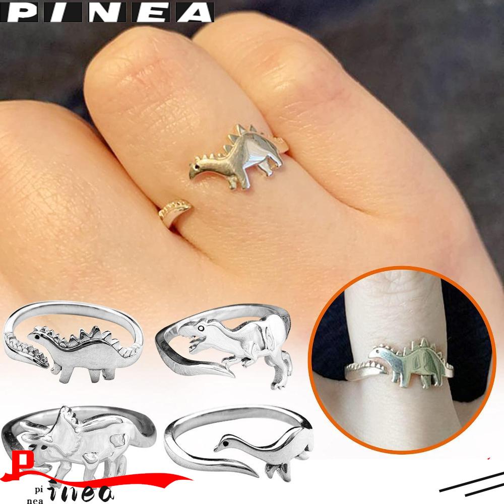 Cincin Dinosaurus Nanas Wanita Triceratops Tyrannosaurus Bukaan Dapat Disesuaikan