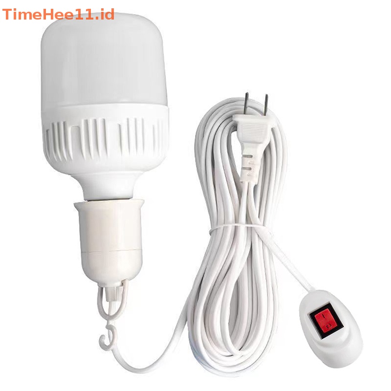 Timehee E27 2.3M Kabel Ekstensi Lamp Bulb Holder Dengan Switch LED Light Bulb Extension Socket ID