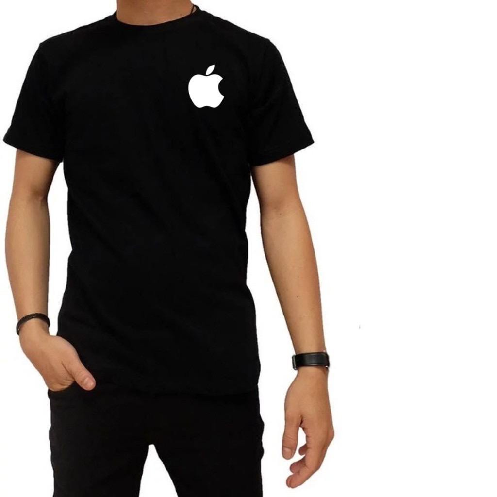 Bayar Di tempat/ BS//TERLARIS//BAJU KAOS APPLE LOGO//T-SHIRT TANGAN PENDEK//FASHION DISTRO PRIA//GOOD QUALITY