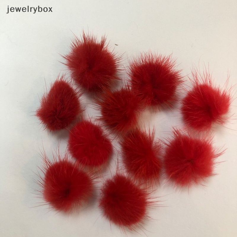 [jewelrybox] 10pcs Desain Nail Art Mini Pom Pom Mink Bola Bulu DIY Pompones Perlengkapan Jahit Butik