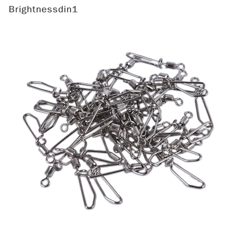 [Brightnessdin1] 50pcs Konektor Coastlock Snap Fishing Tackle Putar Memancing2#-10# Butik