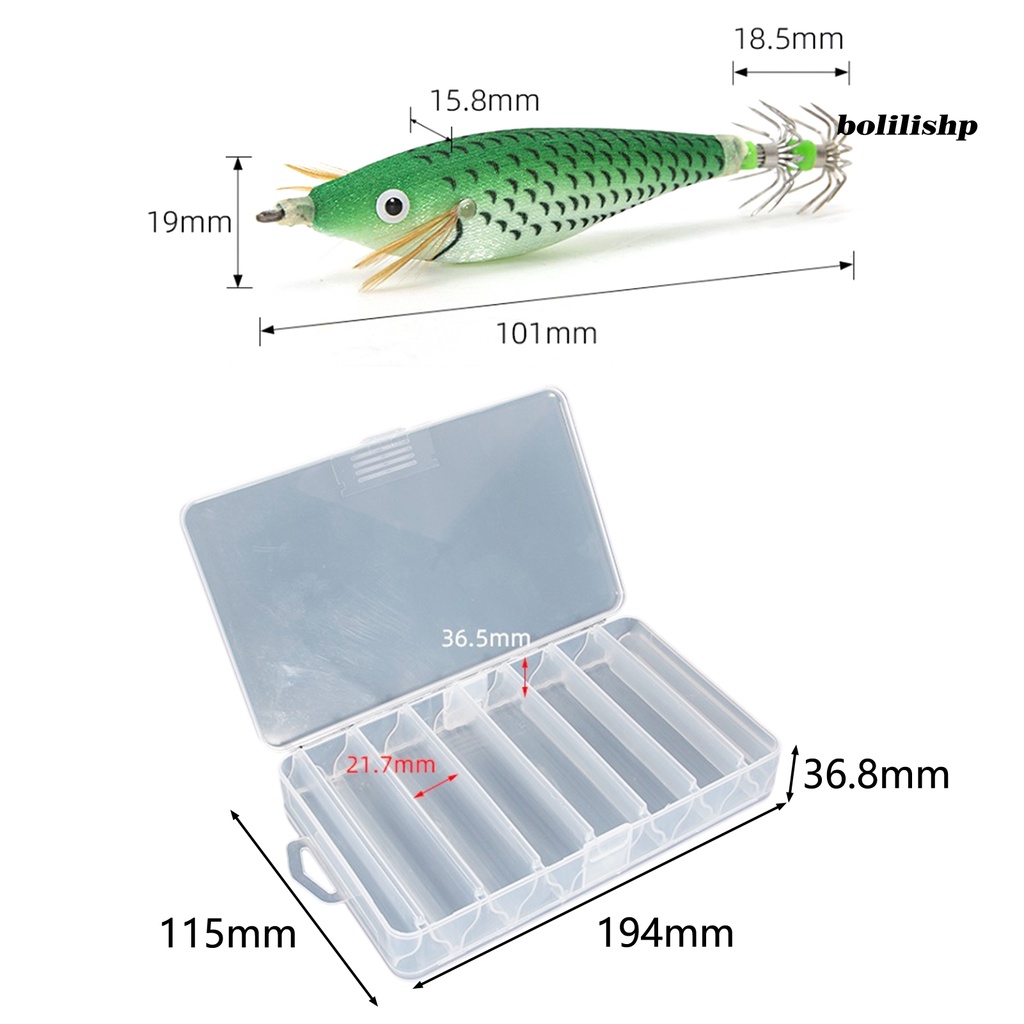 Bo-14pcs/box Umpan Buatan Fleksibilitas Tinggi Kerajinan Halus Fishing Tackle Luminous Bait Squid Hook Untuk Memancing Di Laut