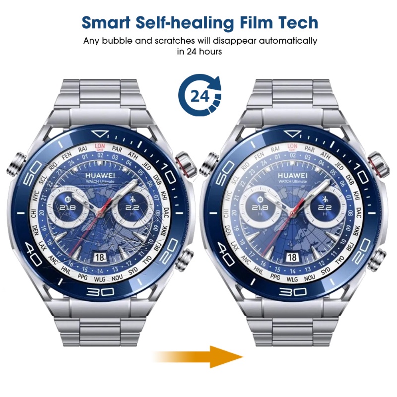 Hd Baru Tahan Gores Tahan Lama Anti-fingerprint Screen Protector Hydrophobic Oleophobic Transparan Watch Film Untuk Huawei Watch Ultimate