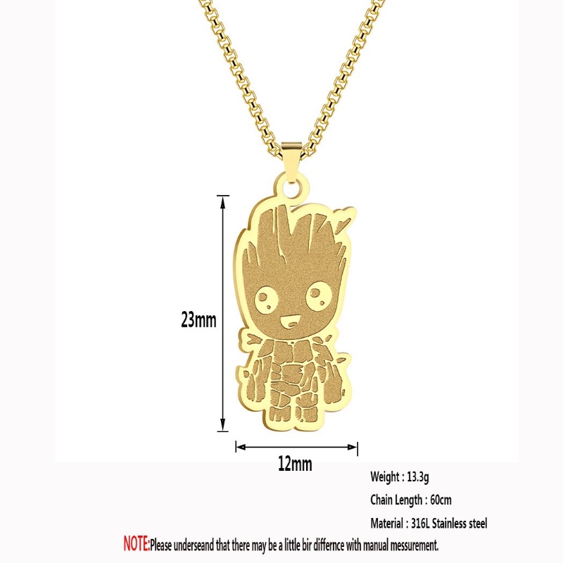 Zh Perhiasan Avengers Aliansi Stainless Steel Grute Pendant Fashion Pria Dan Wanita Kalung Hip Hop Aksesoris Pesta Ulang Tahun