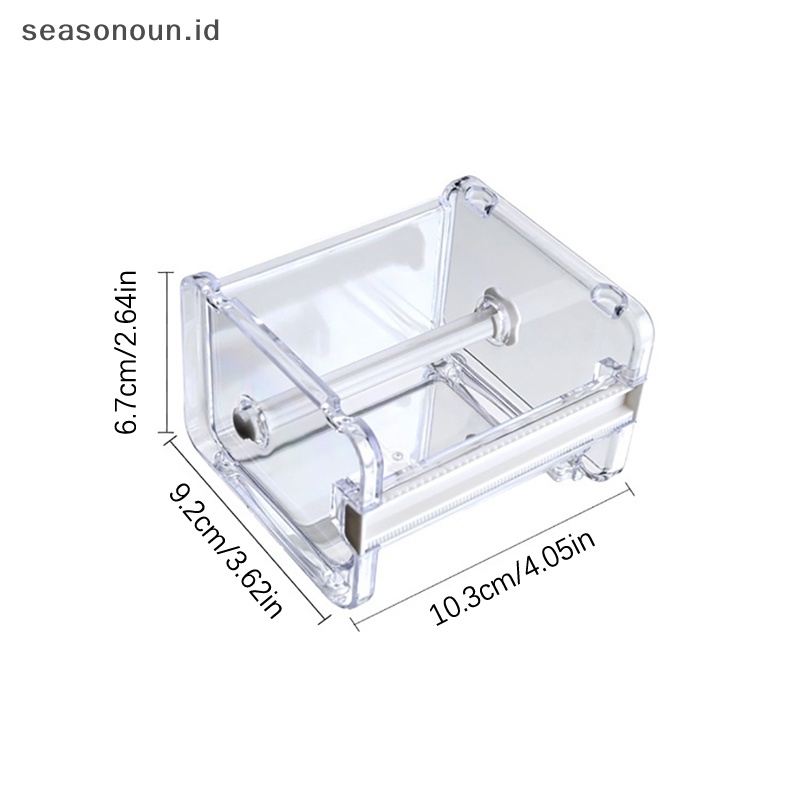 Seasonoun Tape Cutter Washi Tape Storage Organizer Pemotong Dispenser Lakban Kantor.