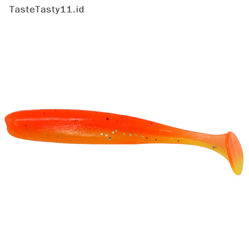 Tastetasty T Tail Worm Soft Lures Easy Shiner Umpan Lembut Buatan Bau Ditambahkan Untuk Bass Mancing Wobblers.