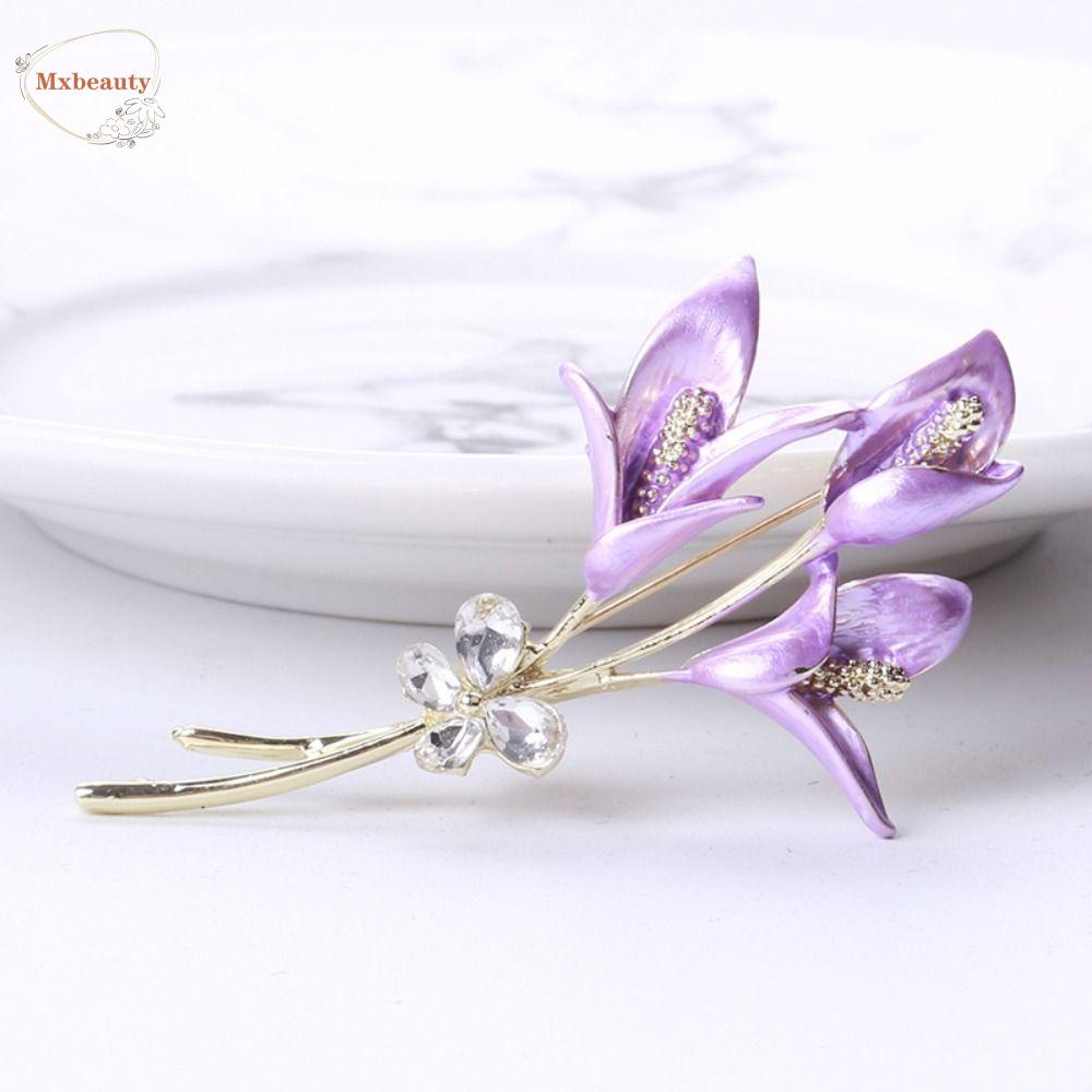 Mxbeauty Alloy Bunga Bros Hadiah Pernikahan Enamel Ornamen Jas Kemeja Dekorasi Aksesoris Pakaian Perhiasan Korea Kerah Pin